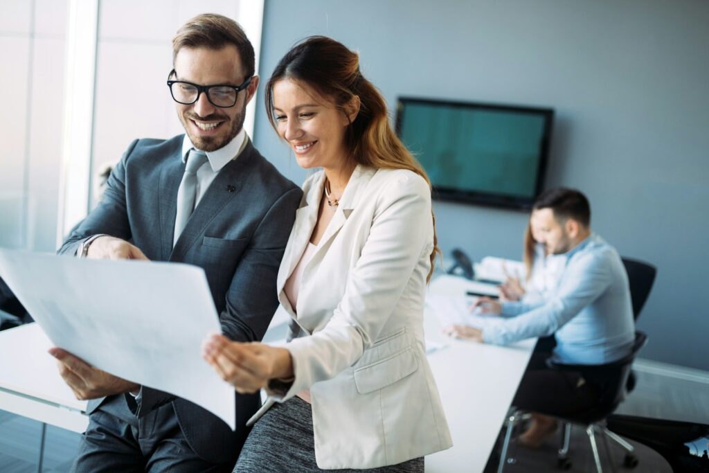 Glücklicher Webdesign-Kunde