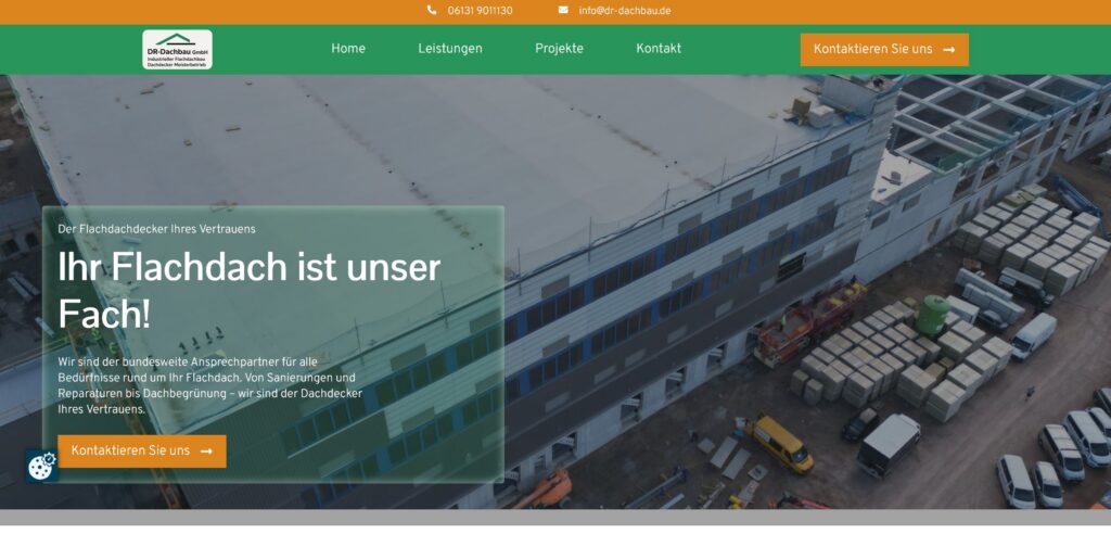 Die neue Homepage der DR Dachbau GmbH aus Mainz